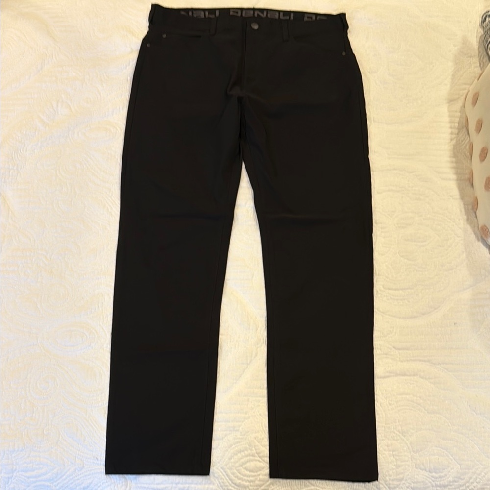 Solid Black Straight Leg Pants
